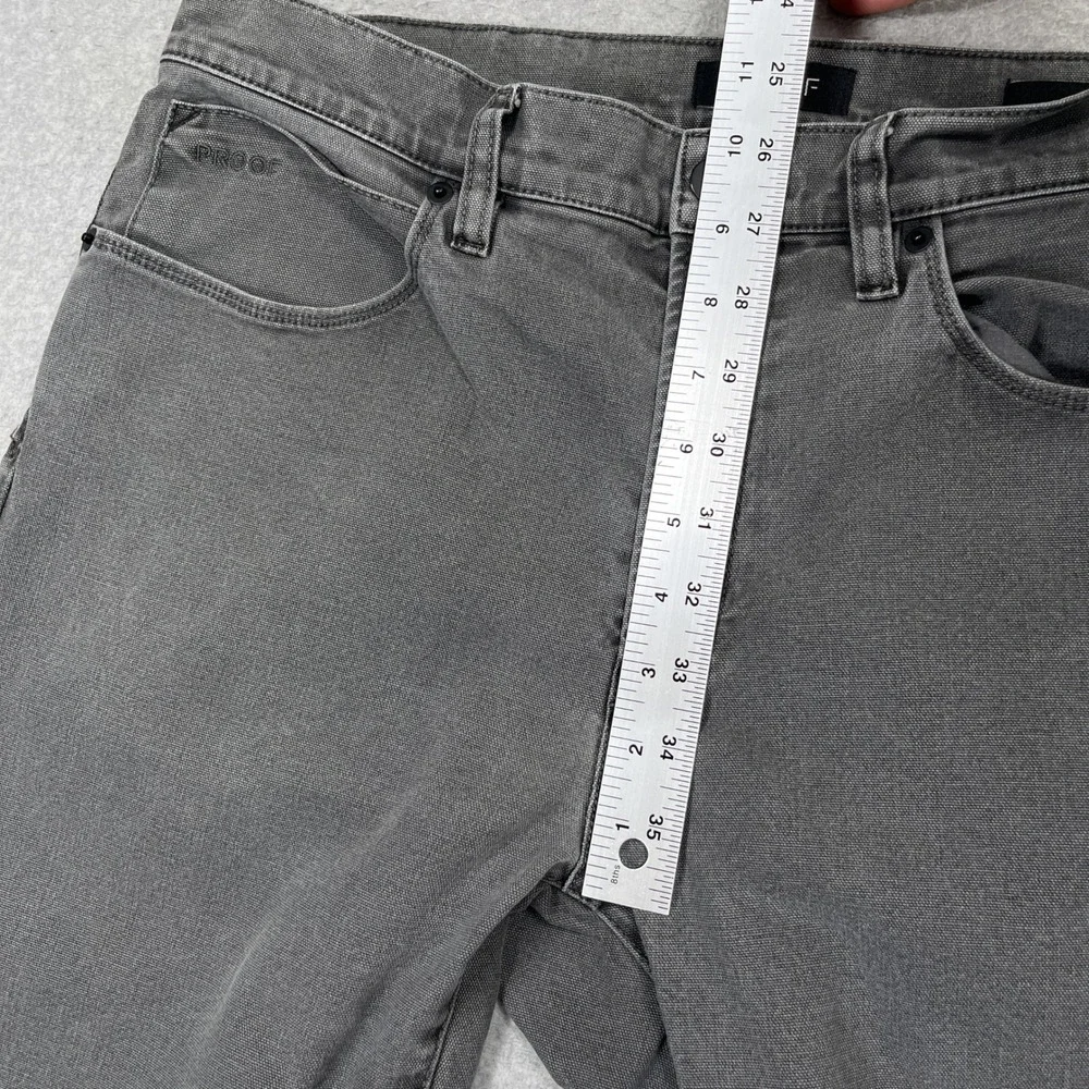 Proof Rover Pants Mens 33x32 (32x31) Gray Slim Stretch Workwear‎ Outdoor Canvas